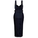 Queen Kerosin Pencil Dress - Dark Blue Workwear