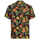 King Kerosin Hawaii Shirt - Hibiscus Black