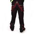 Poizen Industries Gothic Trousers - Blade Black/Red