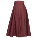Queen Kerosin Denim Skirt - Full Circle Bordeaux