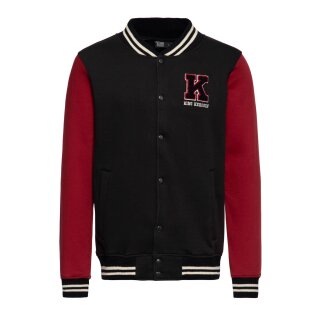 King Kerosin College Jacke - Blanko Schwarz M