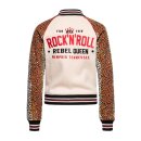 Queen Kerosin chaqueta de la universidad - Rock n Roll Beige M