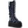 DemoniaCult Bottes à plateforme - Damned-318 Black Hologram