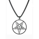 Easure Náhrdelník - Pentagram Round Black