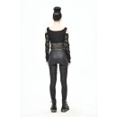 Devil Fashion Langarm Top - Mesh & Buckle