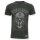 Camiseta King Kerosin - Más Revs Per Life Skull Olive Green S
