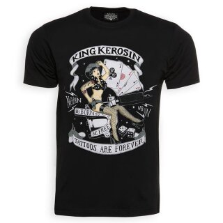 T-shirt King Kerosin - No Pain No Gain Black S