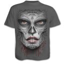 T-Shirt Spiral - Gris masque de la mort