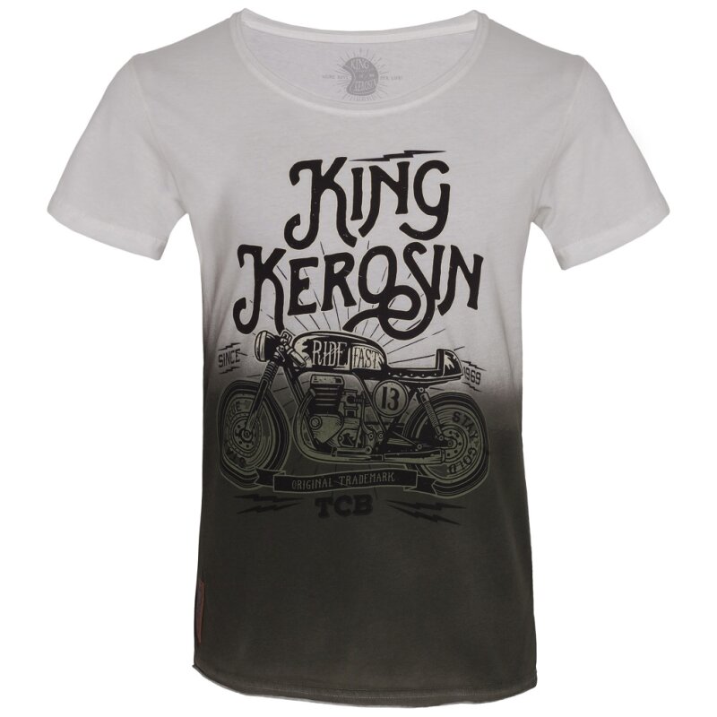 King Kerosin Dip Dye T Shirt Tcb Olivgrun