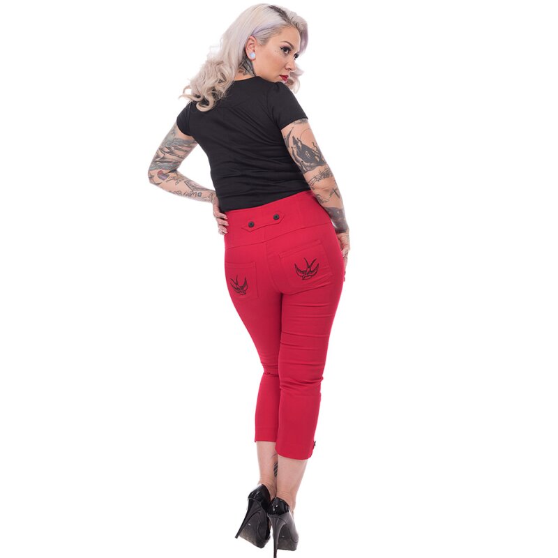 high waisted capri trousers