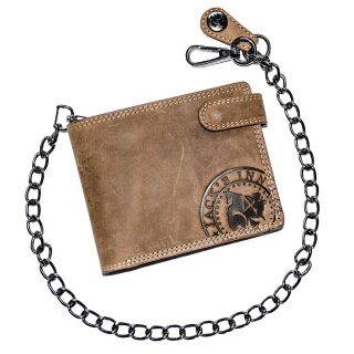 Jacks Inn 54 Leather Wallet with Chain - Vesper