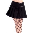 Black Pistol Pleated Mini Skirt - Buckle Mini Denim