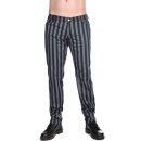 Black Pistol Jeans Trousers - Close Pants Stripe Grey