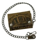 Jacks Inn 54 Leather Wallet with Chain - Black Bourbon...