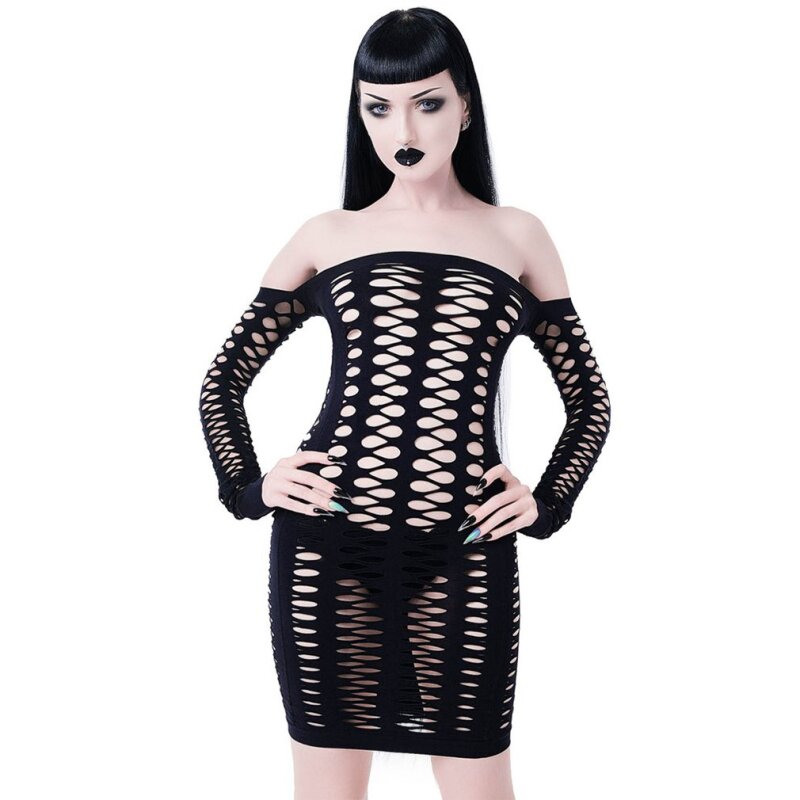 fishnet bodycon dress