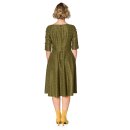 Banned Retro Vintage Kleid - Cheeky Check Khaki M