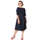 Robe vintage rétro Banned - Cheeky Check Navy
