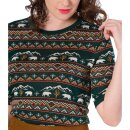Banned el suéter retro vintage - Christmas Bear xl
