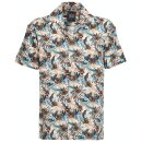 King Kerosin Hawaii Shirt - Hibiscus Beige