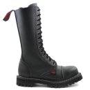 Angry Itch Faux Leather Boots - 14-Eye Ranger Black