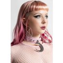 Killstar XXL Earrings - Pentagram Hoop Pastel Pink