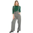 Banned Retro High-Waist Trousers - Her Favourites Grey